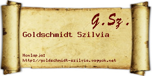 Goldschmidt Szilvia névjegykártya